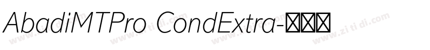 AbadiMTPro CondExtra字体转换